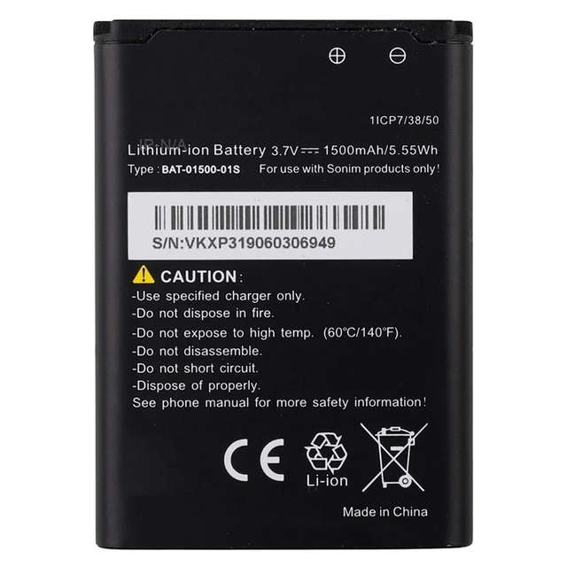 Sonim BAT-01500-01S 3001-6800mAh Rugged Phone Li-Ion Polymer Battery XP3 XP3800 CE RoHS FCC Certified 800+ Cycles Stock