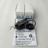 Sensor Amplifier Serat Optik E3X-NA41 PNP Kabel 2M Penyesuaian Manual Sensor Fotoelektrik LED Merah Baru Dalam Kotak