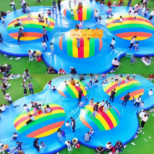 Brandneues Design hochwertige Indoor-Kinder springen Trampolin Schule Gastgeber Geburtstags feier aufblasen bunte Wasser injektion sbett - Product Image 2