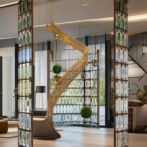 Écran décoratif de restaurant haut de gamme de conception moderne avec le diviseur et l'écran en aluminium de séparation de chaîne de lumière de LED - Product Image 3