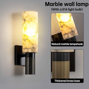 JACKSUN Marble Cylindrical <strong>Hallway</strong> Wall Lamps Black Gold Brass Long Vanity Wall Scones Corridor Stairs Stone Wall <strong>Light</strong> <strong>Fitting</strong> - Product Image 1
