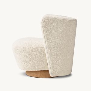 लारा मॉडर्न ओक स्विवेल बेस ऑफिस कमर्शियल इवेंट्स वेलवेट लाउंज चेयर होटल लिविंग रूम बेडरूम मेकअप आर्मचेयर सोफा - Product Image 3