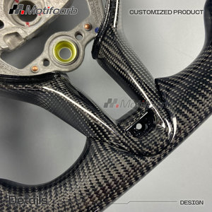 Volante de Fibra de Carbono Personalizado con Empuñaduras de Cuero Blanco para Hyundai Elantra N I20N I30N N-line N-Series 2018-2026 - Product Image 3