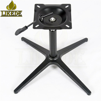 Base de fauteuil ottoman pivotant à 360 degrés, réglable en hauteur, en alliage d'aluminium métallique 4 étoiles, finition noire mate, pour chaise de loisirs