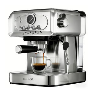 Machine à café expresso <span class=keywords><strong>italienne</strong></span> rétro Homeuse cafetière semi-automatique en acier inoxydable - Product Image 1