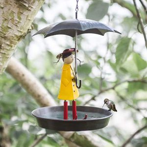 Mangeoire décorative en métal Petdom pour oiseaux, distributeur de graines extérieur suspendu en forme de parapluie pour animaux de compagnie - Product Image 1