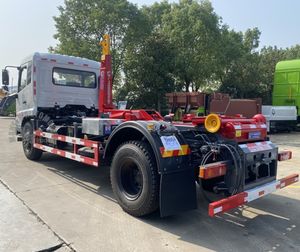 משומש מחיר זול דונגפנג שלדת משאית כבדה לאיסוף משאית קרס מעמיס 12 טון משאית אשפה עם הרמת קרס - Product Image 5