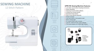 Machine à coudre domestique multifonctionnelle avec point de chaînette et moteur à aiguille simple - Product Image 4