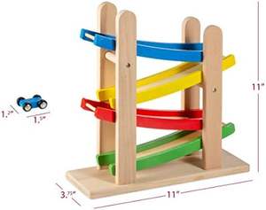 <b>Wooden</b> Modern Design Race <b>Track</b> <b>Car</b> Ramp Construction Set Toddlers Lightweight Eco-Friendly Handmade Waterproof Tabletop Living - Product Image 4