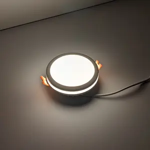 Round Panel Light Edge Lit Recessed Ceiling Light Round Shape For Home Living Room Bedroom Indoor Use