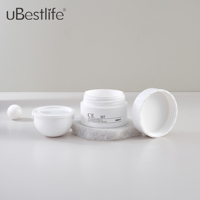 Ubestlife CE-T Pots de crème cosmétique luxueux et uniques en plastique bleu à double paroi, vides, rechargeables, 30g 50g