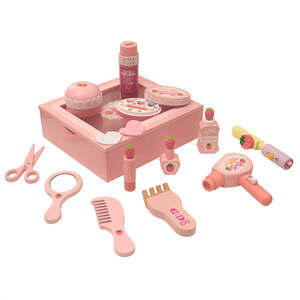 Nouveau Coffret de <span class=keywords><strong>Maquillage</strong></span> et de <span class=keywords><strong>Jeu</strong></span> en Bois Rose Pâle 2026 pour Filles – Jouet Éducatif de Simulation et de Rôle - Product Image 1