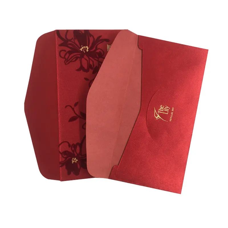 2019 고품질 UV 광택/벨벳 몰려 빨간 패킷 종이 돈 봉투, 구정 빨간 패킷