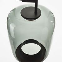 Lustre rond en verre LED moderne nordique, lampe de décoration créative pour la maison, le bureau, le restaurant, avec hauteur réglable, tailles moyennes