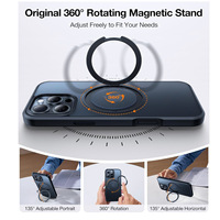 Étui Premium Magnétique Rotatif à 360° avec Support, Antichoc, Protection d'Objectif Métallique, Compatible Charge Sans Fil pour Téléphone 17 Pro