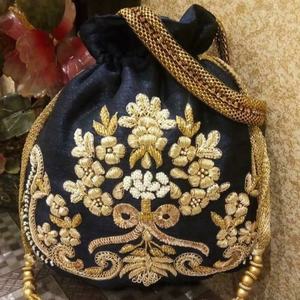 Zedozi-elegante bolso de fiesta y WEDDING---POTLI para WITH--EMBELLISHED, cuentas de cristal, perlas de piedra, trabajo, 2021 - Product Image 1