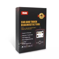 Escáner de Diagnóstico V500 Obd2, Herramienta de Diagnóstico para Vehículos, Escáner para Camiones y Automóviles, Lector de Códigos de Error del Motor con Función de Reinicio y Eliminación de Mensajes