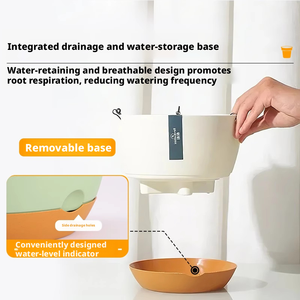 <span class=keywords><strong>Maceta</strong></span> Colgante de Plástico de Doble Cadena con Autorriego para Suculentas, con Orificio de Drenaje, Capacidad de 2.8-7L, ¡Venta Caliente! - Product Image 4