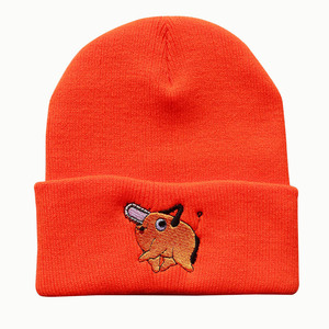 Gorro de Lana Tejido con Bordado de Pochita de Anime en 8 Colores, para Hombres y Mujeres, para Actividades al Aire Libre - Product Image 5
