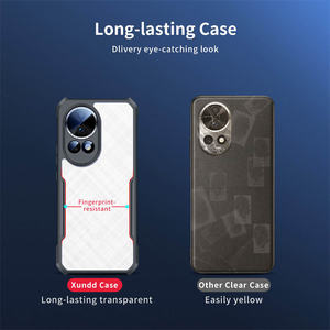 Чехол для телефона Nova 13Pro: черный бампер из ТПУ, прозрачная акриловая задняя крышка, устойчивый к царапинам и падениям, технология In-Mould - Product Image 5