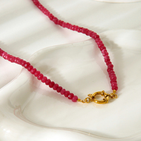 Collier de perles faites à la main pour femmes perles de pierre naturelle bricolage bijoux De mode Joyas De Acero Inoxidable Al Por Mayor