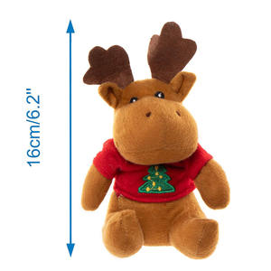Peluche de Noël en forme de renne, jouet en peluche, <span class=keywords><strong>animal</strong></span> fantaisie, idéal pour les enfants, parfait pour les fêtes, porte-clés, remplissage de sac, broderie, mini peluche personnalisée - Product Image 3