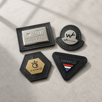 Etiquetas Metálicas Personalizadas Ecológicas, Etiquetas con Nombre de Marca en Relieve 3D para Ropa de Moda y Equipaje