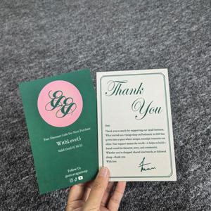 Großhandel benutzer definierte bunte Logo drucken Papier karte Geschenk Visitenkarten <span class=keywords><strong>Promotion</strong></span> benutzer definierte Gruß danke Karte für kleine Unternehmen - Product Image 2