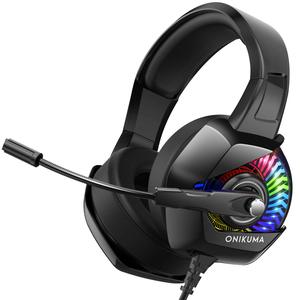 ONIKUMA K6 Casque Gaming pour PS4 Casque PC avec LED RGB Respiration Casque Gamer Compatible con playstation avec Micro - Product Image 1