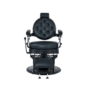 Modern Men's Vintage European Oil Head Barber Chair Heavy-duty Hydraulic Pump Leather Seat Reclining 360 Degree Swivel Folding - Product Image 4