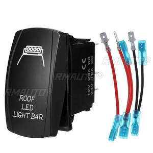 Interrupteurs à bascule universels 12V 24V 5/7 broches, 36 motifs, pour voiture, bateau, caravane, étanches, avec double barre lumineuse LED verte - Product Image 4