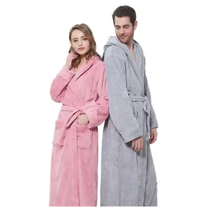 Wholesale Cheap Warm Plus Size Nightgown Unisex Bath Robe With Hood
