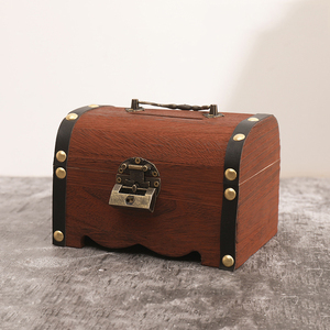 Công Suất Lớn Rắn Gỗ Miễn Phí Đứng Hộp Cổ Điển Lưu Trữ Con Heo Đất Ngân Hàng Hộp Với Khóa Chìa Khóa Cho Trẻ Em Trang Trí Nội Thất Quà Tặng Tiết Kiệm Nồi - Product Image 2