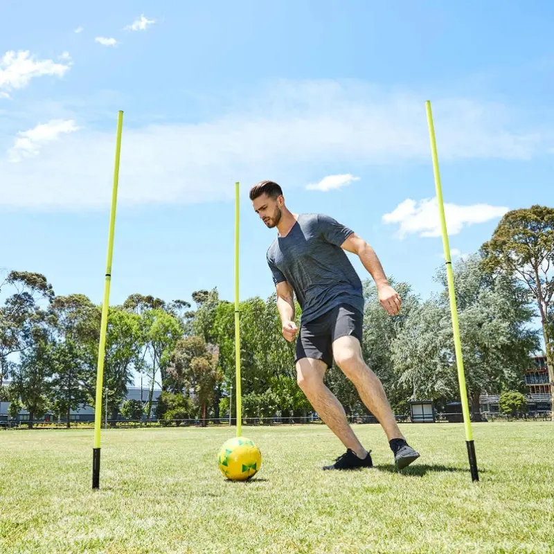 Palo de entrenamiento portátil de velocidad, equipo de fútbol, 3 unidades