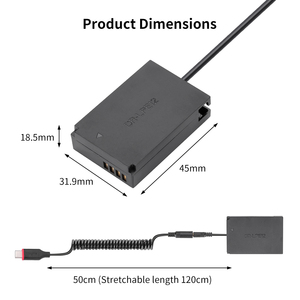 Kingma อะแดปเตอร์แบตเตอรี่สำรองแบบพกพา LP-<span class=keywords><strong>E12</strong></span> USB-C เพื่อ LP-<span class=keywords><strong>E12</strong></span>แหล่งจ่ายไฟสำหรับ Canon EOS M/M2 - Product Image 2