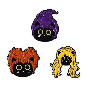 Pin de Esmalte Suave de Alta Calidad con Personajes de Películas de Dibujos Animados, Bruja Teñida de Negro para Solapa de Metal, Ideal para Graduación - Product Image 6