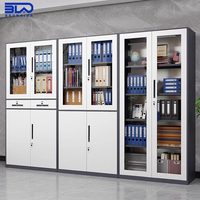 Armoire de classement latérale en acier robuste pour bureau commercial, rangement de documents, 2 portes coulissantes, taille personnalisée, support OEM