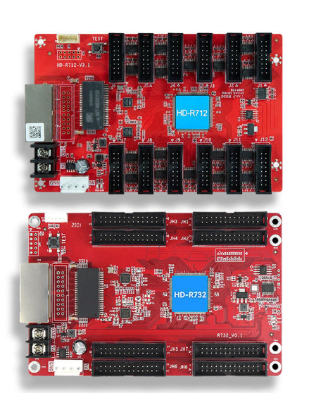 Stable Huidu R708 R712 R716 LED Receiving Card 4096 Gray Scale Fine Pitch LED Screen Driver Board