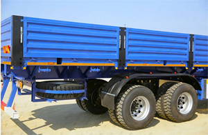 Semi-remorque à plateau basculant en acier à 3 essieux de 13,6 m avec plateau en acier diamanté et train de roulement JOST pour le marché russe/kazakh, capacité de charge de 40 à 60 tonnes - Product Image 2