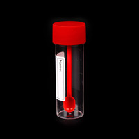 Contenedor de muestra de taburete de orina desechable de 25ml con cuchara Contenedor de taburete con pegatina