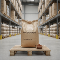 Poudre de cacao noir de qualité supérieure, procédé hollandais, pour la pâtisserie professionnelle, les boissons, le chocolat et la confiserie