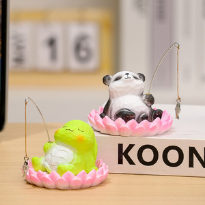 Figurine de grenouille en résine avec rétroéclairage, décoration de bureau créative, cadeau pour fournitures de bureau - Product Image 5