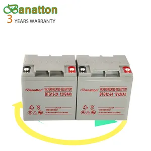 Banatton 12V 24AH Bateria Battery Solar Lead acid Battery Deep Cycle Lead Acid GEL Solar Battery Pil Solar Baterai Accu
