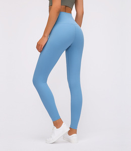 Leggings de yoga et de sport pour <span class=keywords><strong>femme</strong></span>, taille haute, effet galbant, élastiques, coupe ajustée, 24 couleurs - Product Image 4