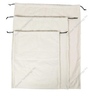 ถุงผ้าแคนวาสแบบหูรูดทำจากผ้าฝ้ายสีสดใสรีไซเคิลพร้อมโลโก้ตามสั่ง - Product Image 3