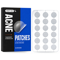Patchs Hydrocolloïdes Anti-Acné Invisibles et Puissants à l'Huile d'Arbre à Thé, Style Coréen Personnalisé, 18 Points Ronds, pour le Traitement des Imperfections du Visage