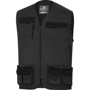 DELTA PLUS - M2GI3GGXX Mach2 Chaleco de trabajo gris oscuro en poliéster/algodón-EAN 3295249253707 CHAQUETAS DE TRABAJO - Product Image 1