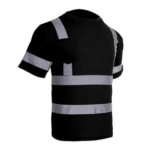 ANSI/ISEA 107定制透气高能见度t恤反光安全短衬衫现货
