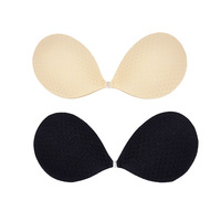 Soutien-gorge adhésif invisible sans bretelles en Spandex/Nylon, effet liftant, sans couture, avec coussinets en éponge et cache-tétons