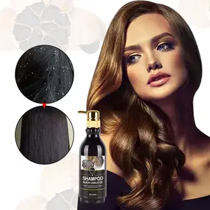 Шампунь с черным чесноком Mokeru большой емкости предотвращает выпадение волос шампунь с черным чесноком стимулирует рост шампунь с черным чесноком 500 мл